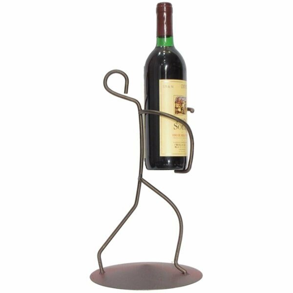 Iron Borracho Wine Bottle Holder- Meteor Finish, Metrotex Designs, Mfr#: 21064